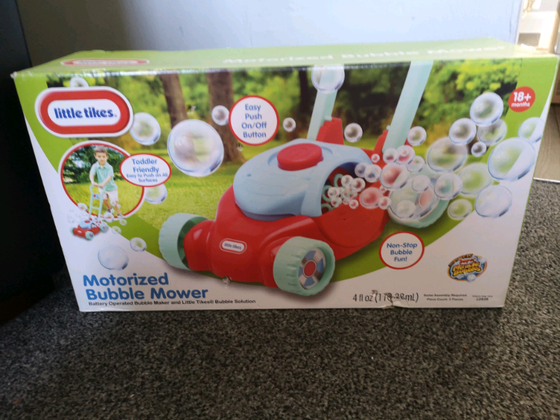 little tikes motorized bubble mower